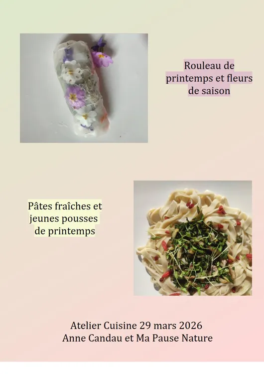Atelier Cuisine : dimanche 29 mars : "le printemps"