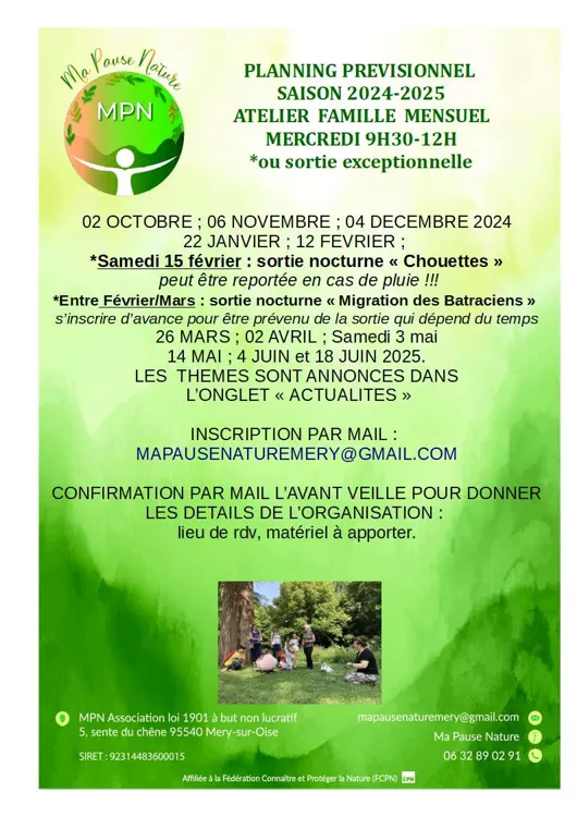 Atelier Famille du mercredi et autres sorties exceptionnelles