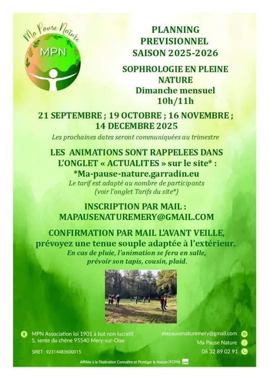 Sophrologie en pleine nature - Saison 2025 26